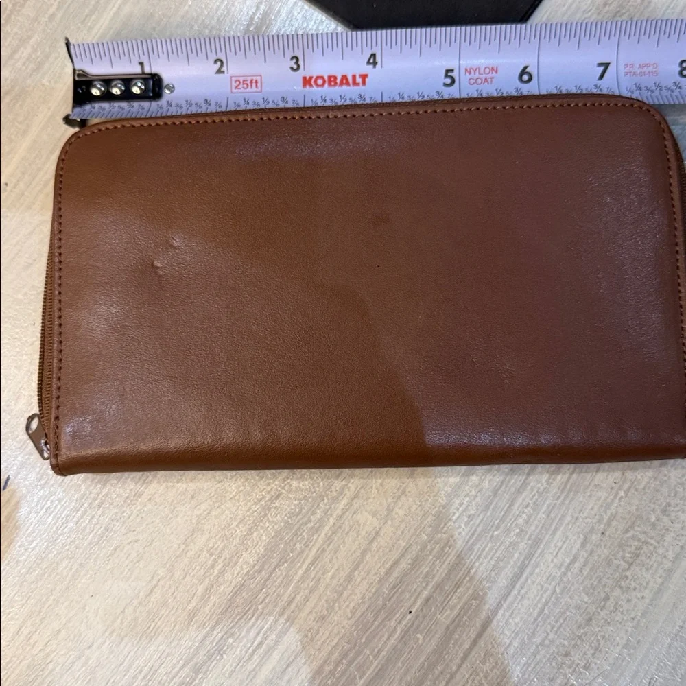 Brown Leather monogram, Wallet-,HWH